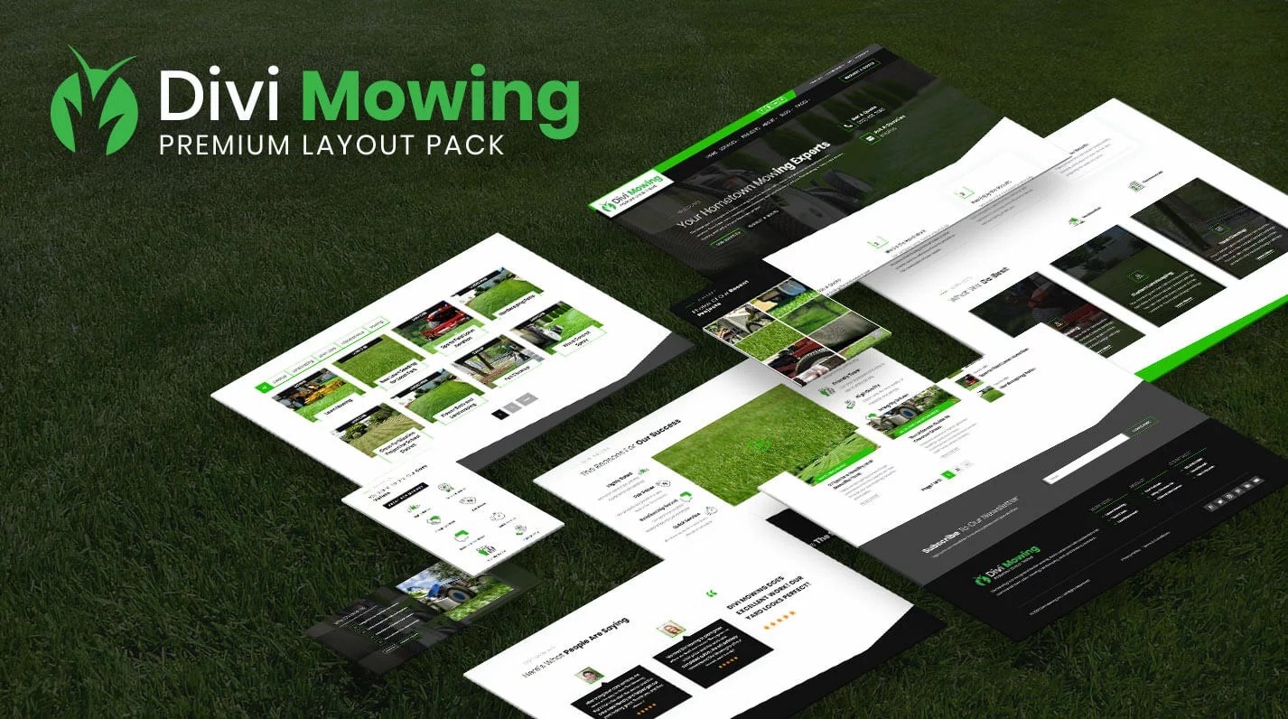 Divi Mowing Layout Pack by Pee-Aye Creative
