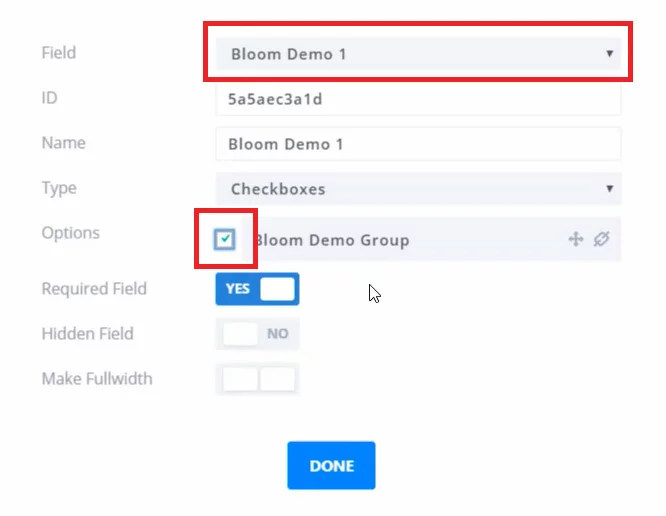 Add Mailchimp groups to the Bloom optin plugin