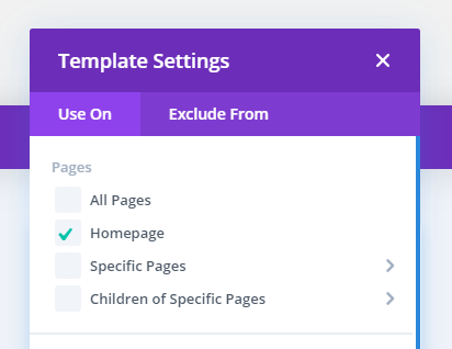 Assign the transparent header menu template across entire website the Divi Theme Builder