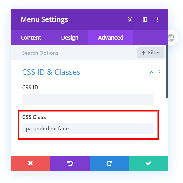 Divi Menu CSS Effects