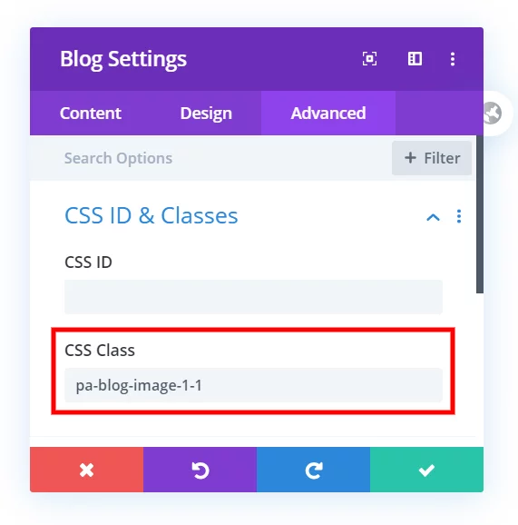 change the Divi blog image aspect ratio square