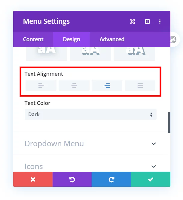 How To Align The Divi Theme Builder Menu Module To The Right, Left, or Center On Any Device