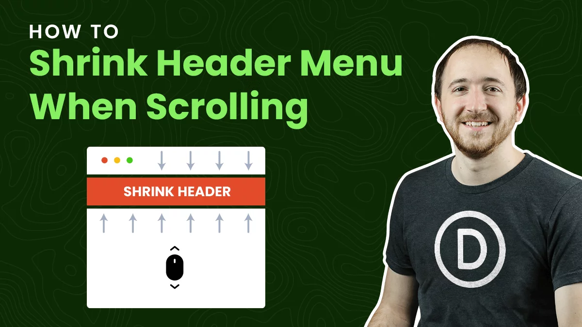 How To Shrink The Divi Header Menu When Scrolling