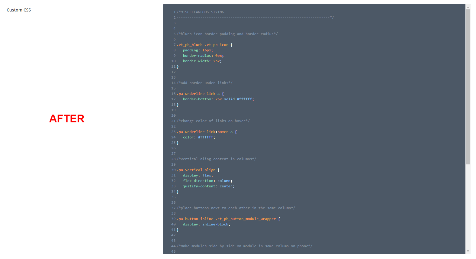 Increase the height of the Divi custom css box AFTER Increase the height of the Divi custom css box AFTER