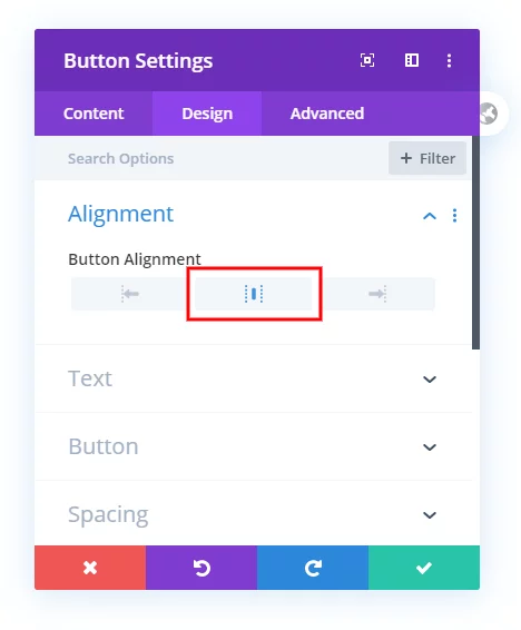 make divi buttons fullwidth and centered