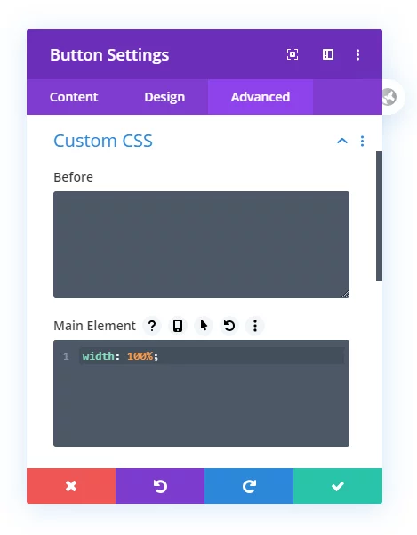 make divi buttons fullwidth