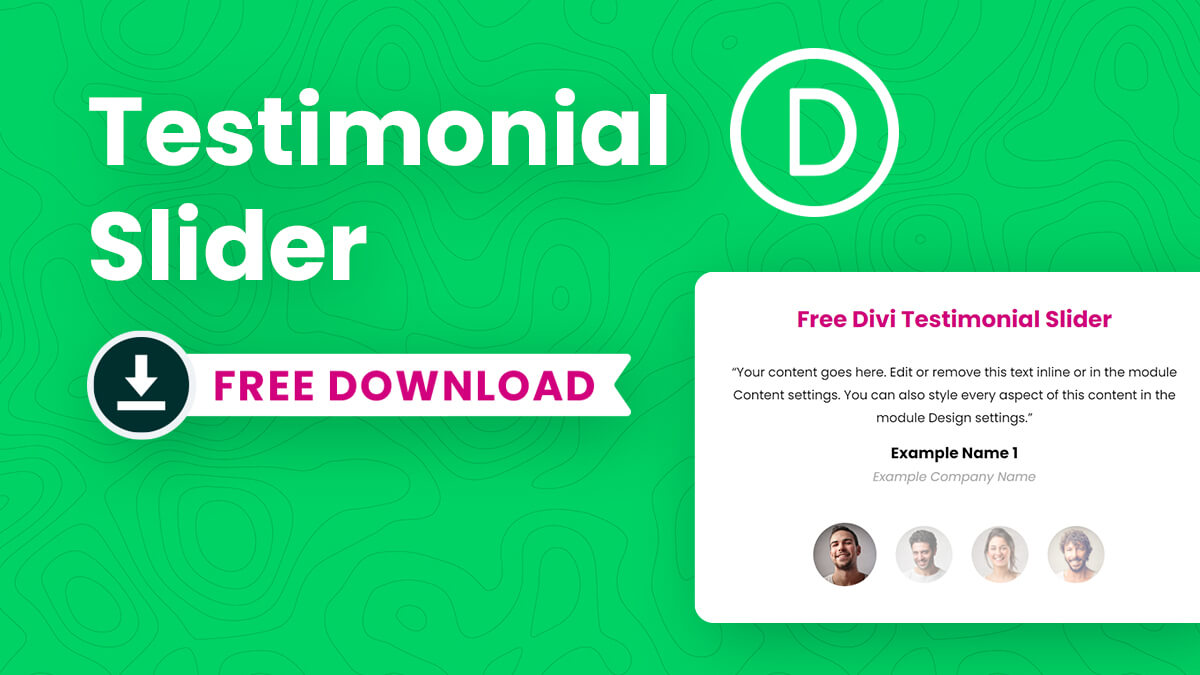 FREE Divi Testimonial Slider Layout Download and CSS Tutorial by Pee Aye Creative