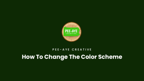 How To Change The Color Scheme – Pee-Aye Creative