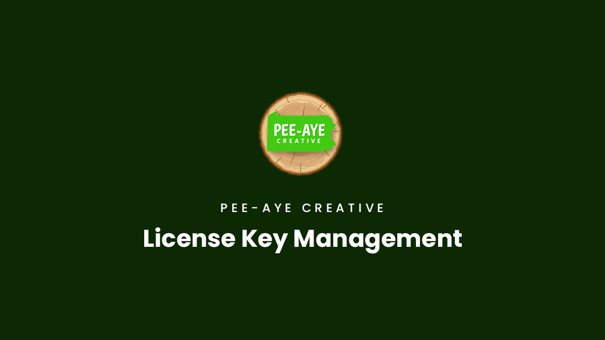 Product License Key Management Documenation Pee Aye Creative