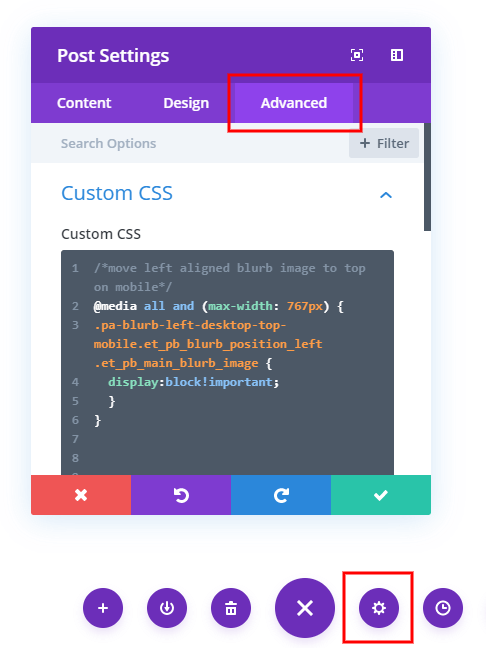 add code in Divi to the page settings custom css add code in Divi to the page settings custom css