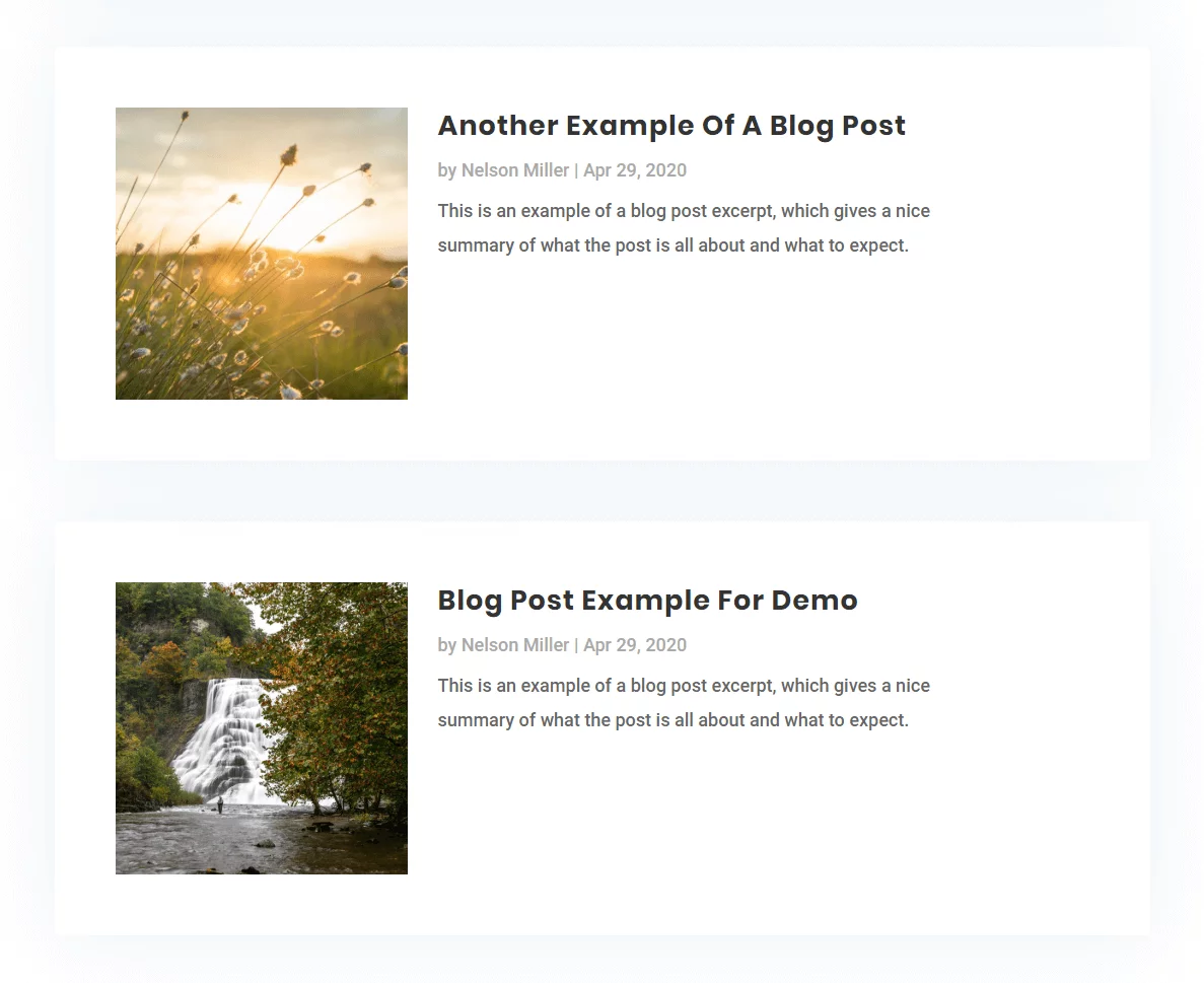 customize the Divi blog module images to make them square