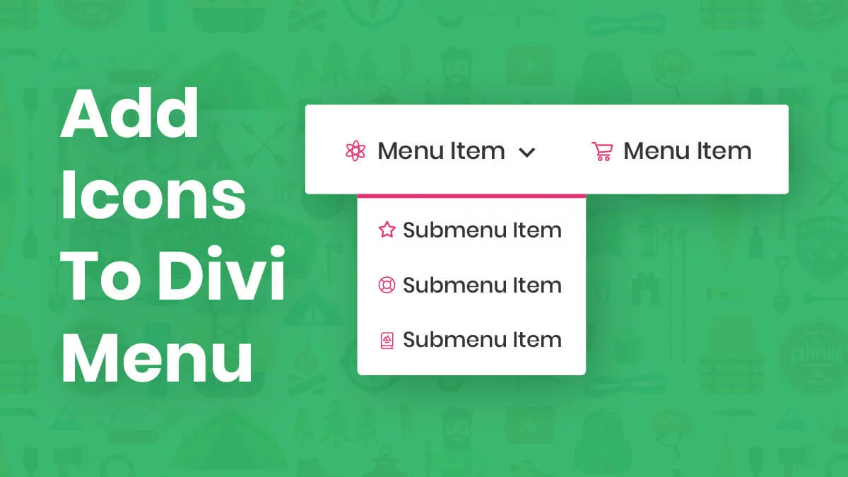 How to add icons to the Divi menu and submenu Tutorial by Pee-Aye Creative