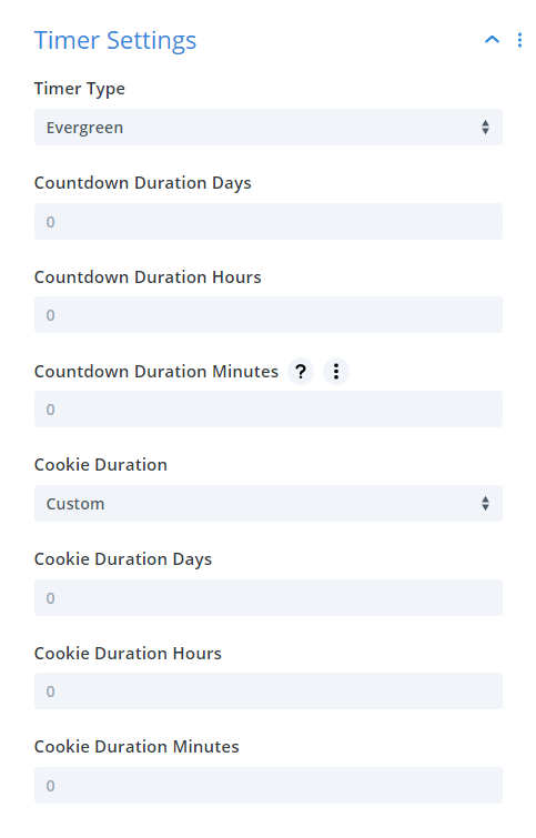 Divi Timer Pro module countdown timer evergreen settings Divi Timer Pro module countdown timer evergreen settings