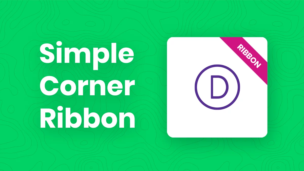 How To Add A Simple Corner Ribbon To Any Divi Module Tutorial by Pee Aye Creative