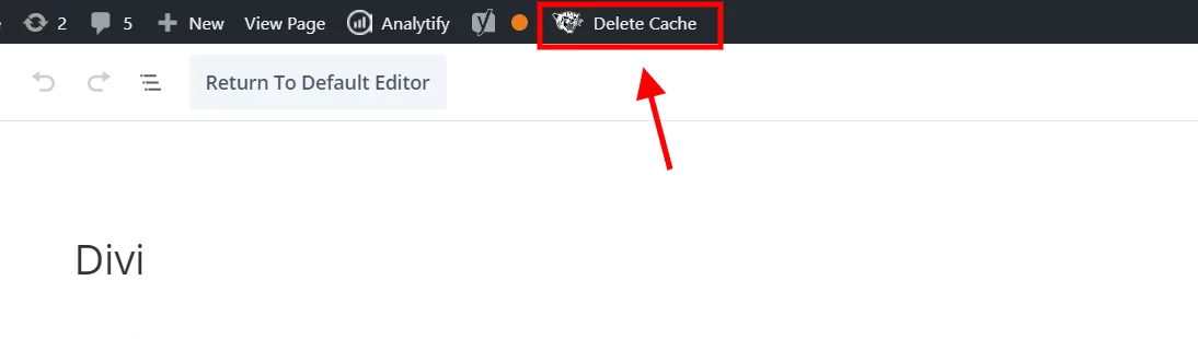 how to clear your Divi plugin cache how to clear your Divi plugin cache