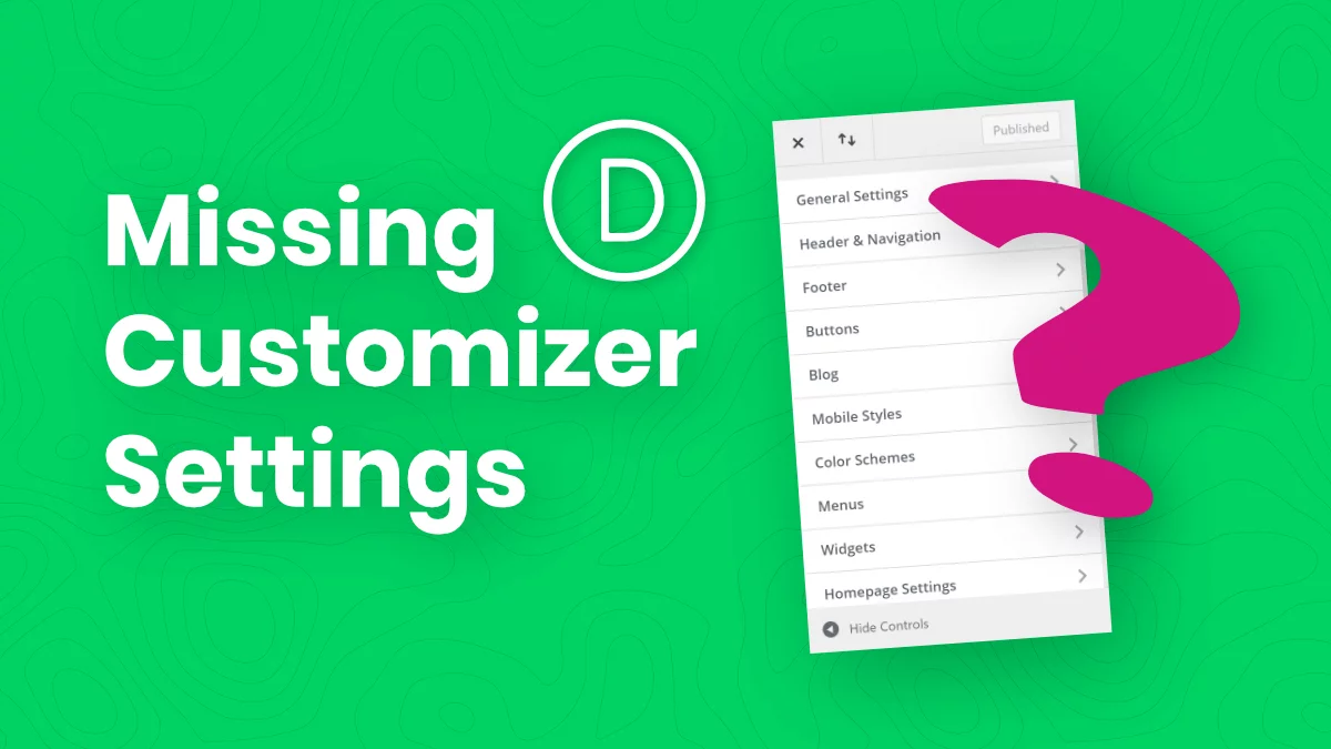 Where Are The Missing Divi Customizer Settings Tutorial by Pee Aye Creative