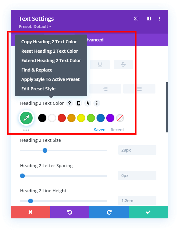 how to replace colors in Divi
