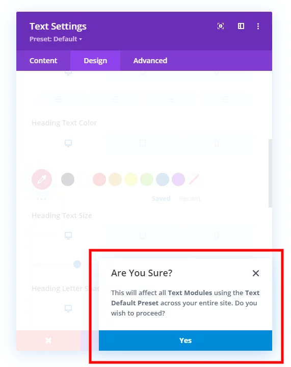 using Divi presets to change the color scheme of a website