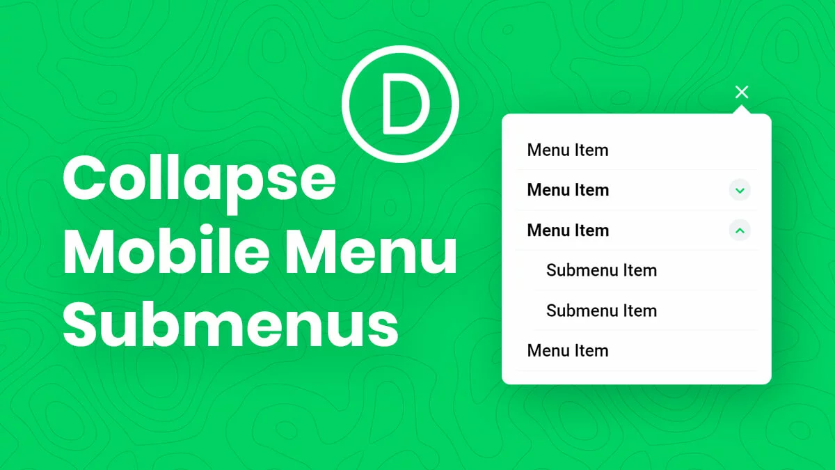 How To Collapse Divi Mobile Menu Submenus Tutorial by Pee Aye Creative