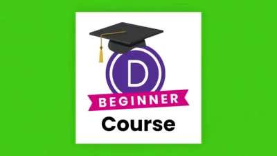 Logo for D Beginner Course with graduation cap