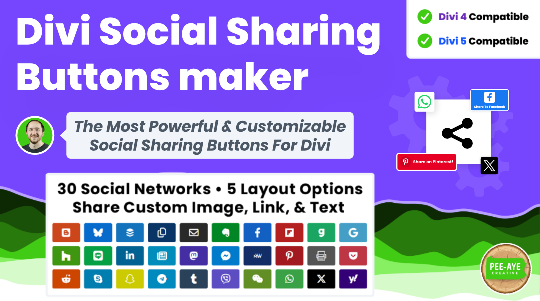 Divi Social Sharing Buttons Maker