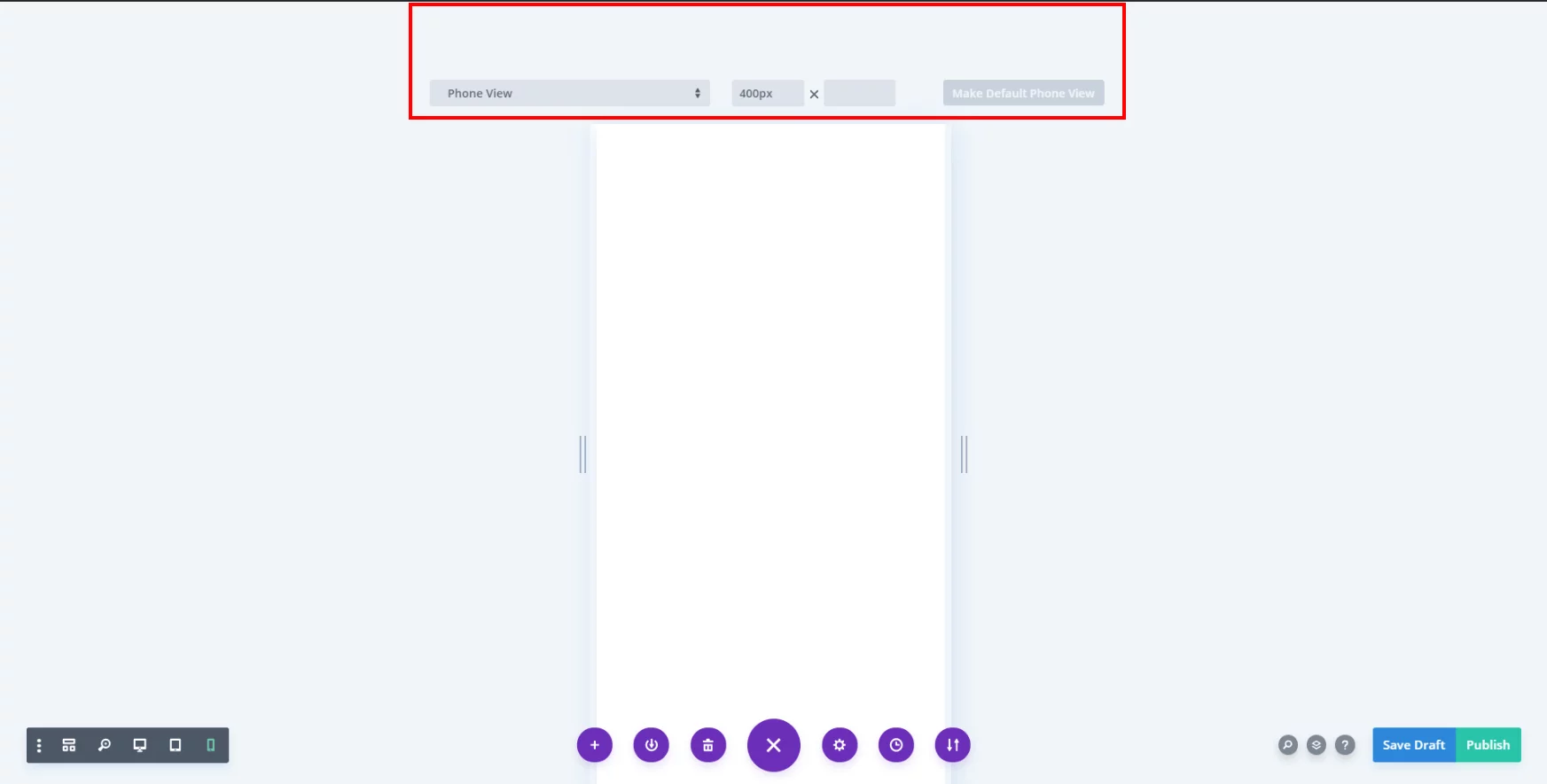 disable Divi responsive views on Phone