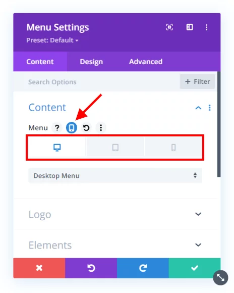 responsive menu selection in the Divi Menu module with the Divi Responsive Helper plugin responsive menu selection in the Divi Menu module with the Divi Responsive Helper plugin