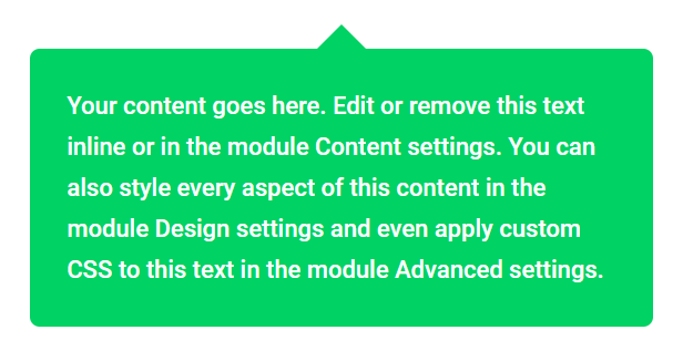 Divi speech bubble point on top Divi speech bubble point on top
