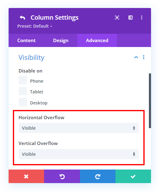change the column visibility to overflow visibile change the column visibility to overflow visibile