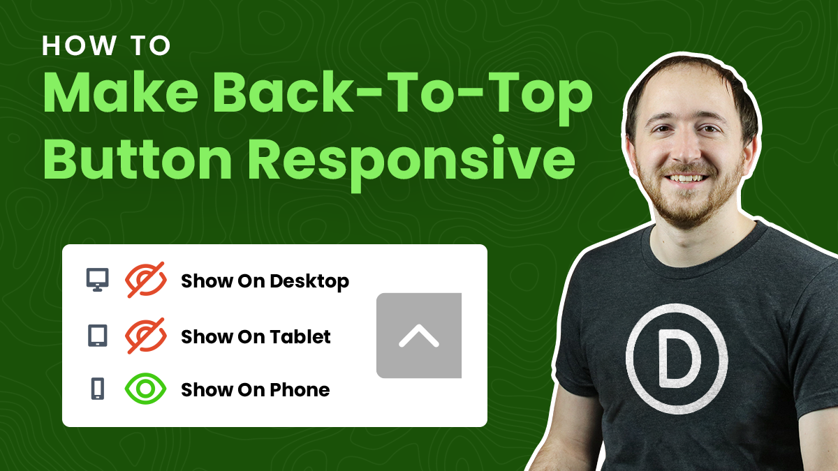 How To Make The Divi Back To Top Button Visibility Responsive Per Device