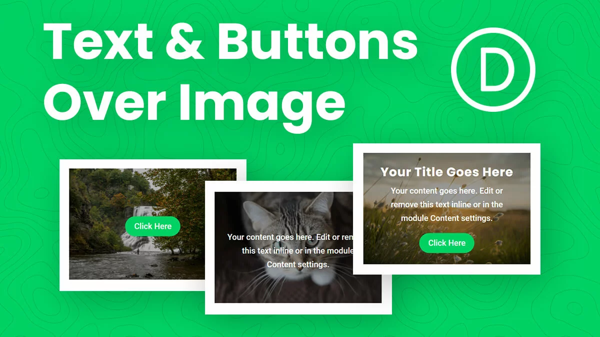 How To Place A Button And/Or Text Over An Image In Divi