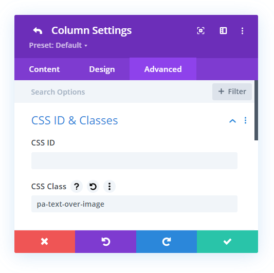 add a custom CSS class for putting a Divi Text module over an image add a custom CSS class for putting a Divi Text module over an image