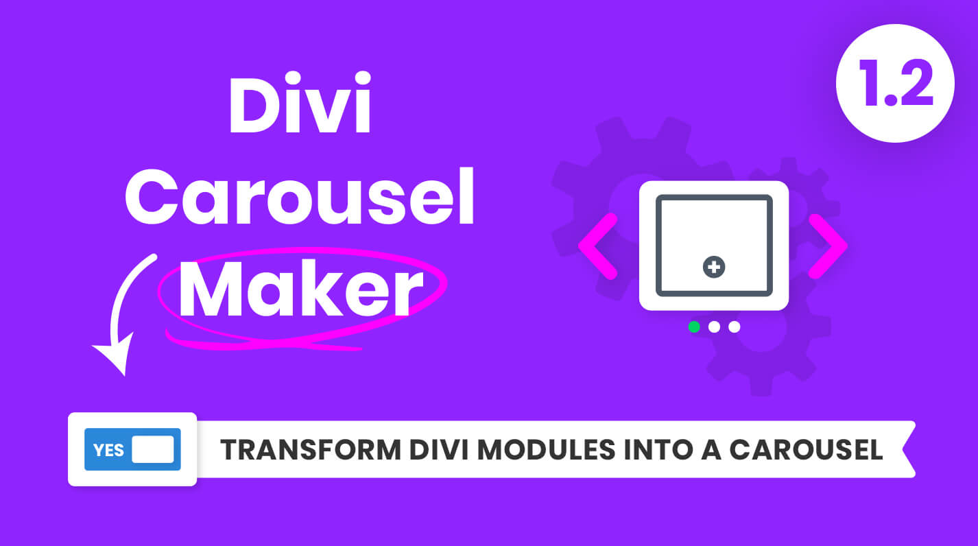 Divi Carousel Maker Product Featured Image Version 1.2 by Pee Aye Creative