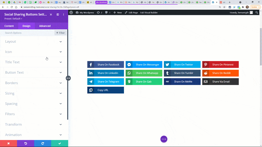 Divi Social Sharing Buttons Design Settings Divi Social Sharing Buttons Design Settings