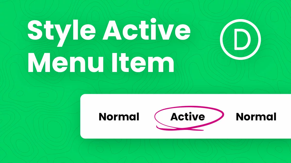 How Style And Highlight The Active Item In Divi - by Pee-Aye