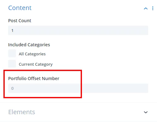 Divi Carousel Maker Portfolio Offset Number Featured