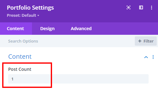 Divi Carousel Maker Portfolio module post count Divi Carousel Maker Portfolio module post count