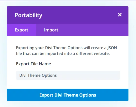 Export Divi Theme Options as a Backup Export Divi Theme Options as a Backup