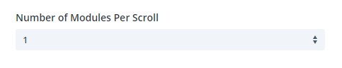 Number of Modules Per Scroll setting in the Divi Carousel Maker