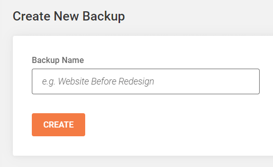 create new Divi website backup in Siteground