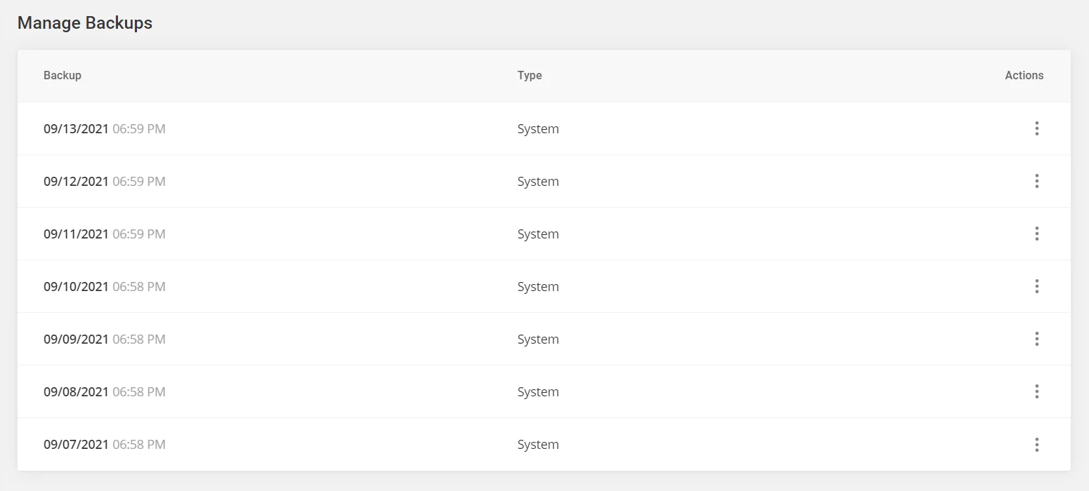 manage your Divi website backups in Siteground