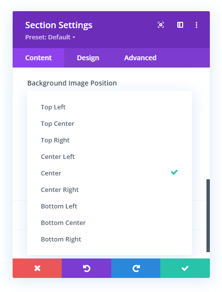 Divi responsive background image position settings Divi responsive background image position settings