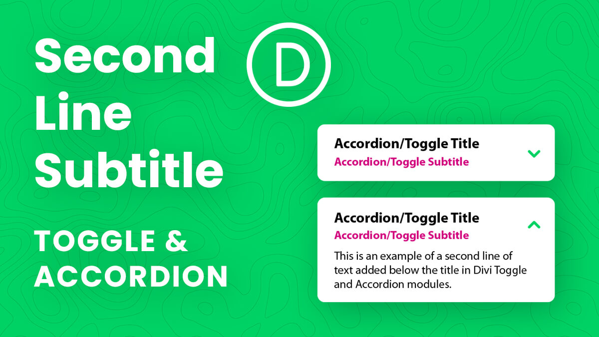 How To Add A Second Line Of Subtitle Text To Divi Toggle And Accordion Modules Tutorials By Pee Aye Creative