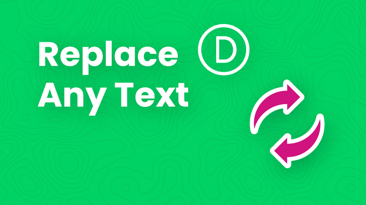 How To Replace Any Text On A Divi Website Tutorial by Pee Aye Creative