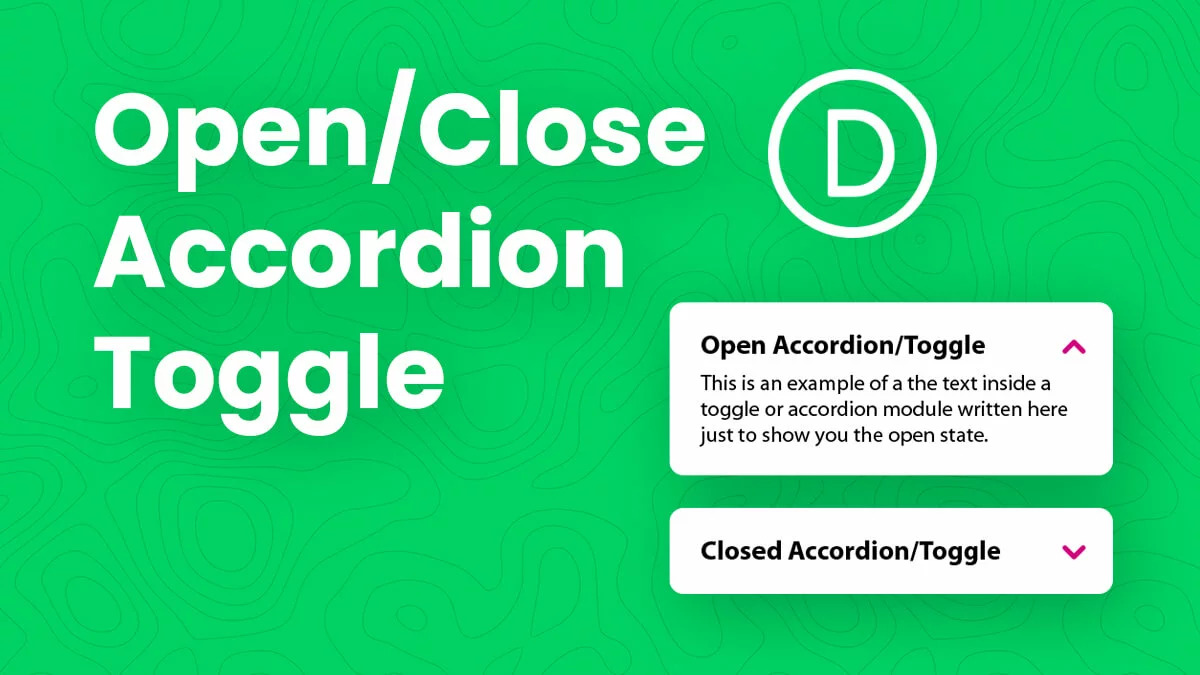 How To Set The Toggle Or Accordion Module Default State Open Or Closed