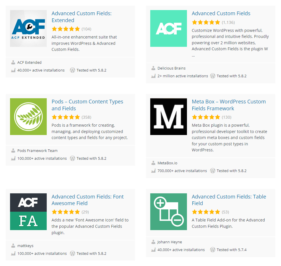 popular custom field plugins for Divi popular custom field plugins for Divi
