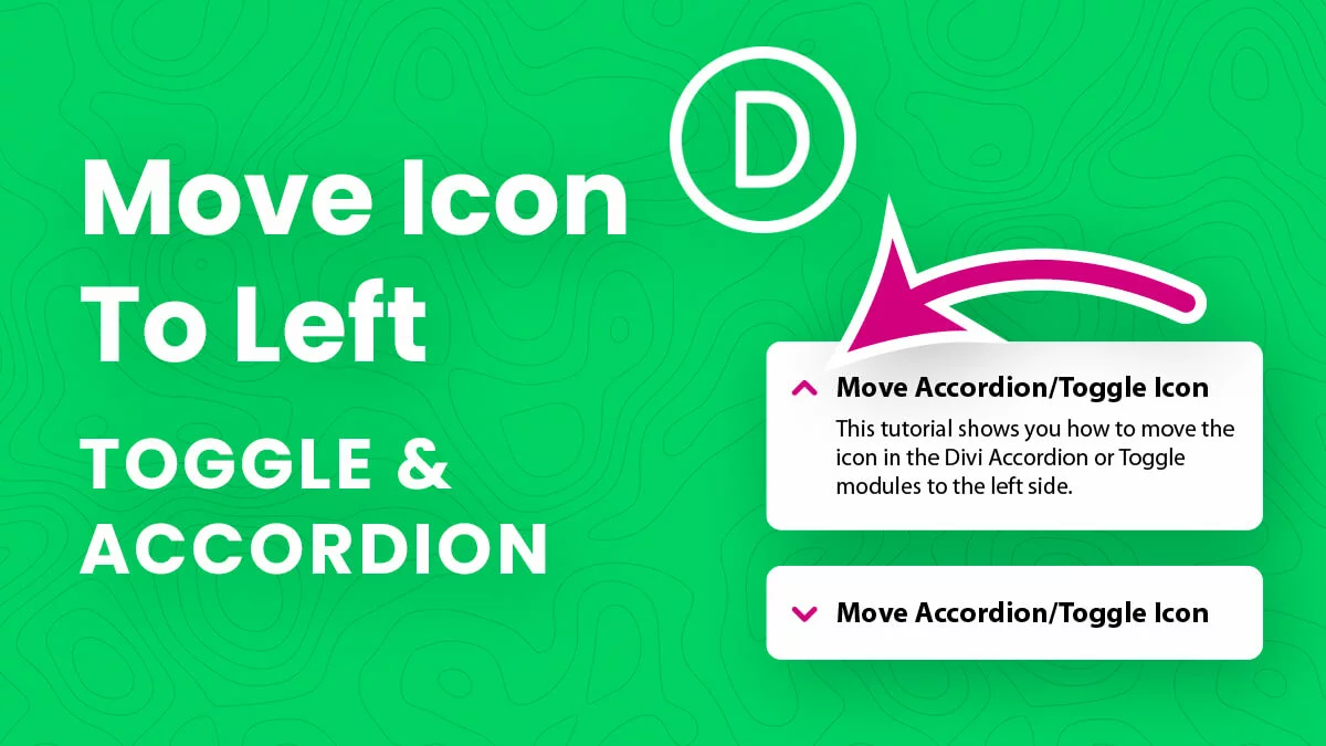 How To Move The Divi Toggle And Accordion Icon To The Left Tutorial By Pee Aye Creative