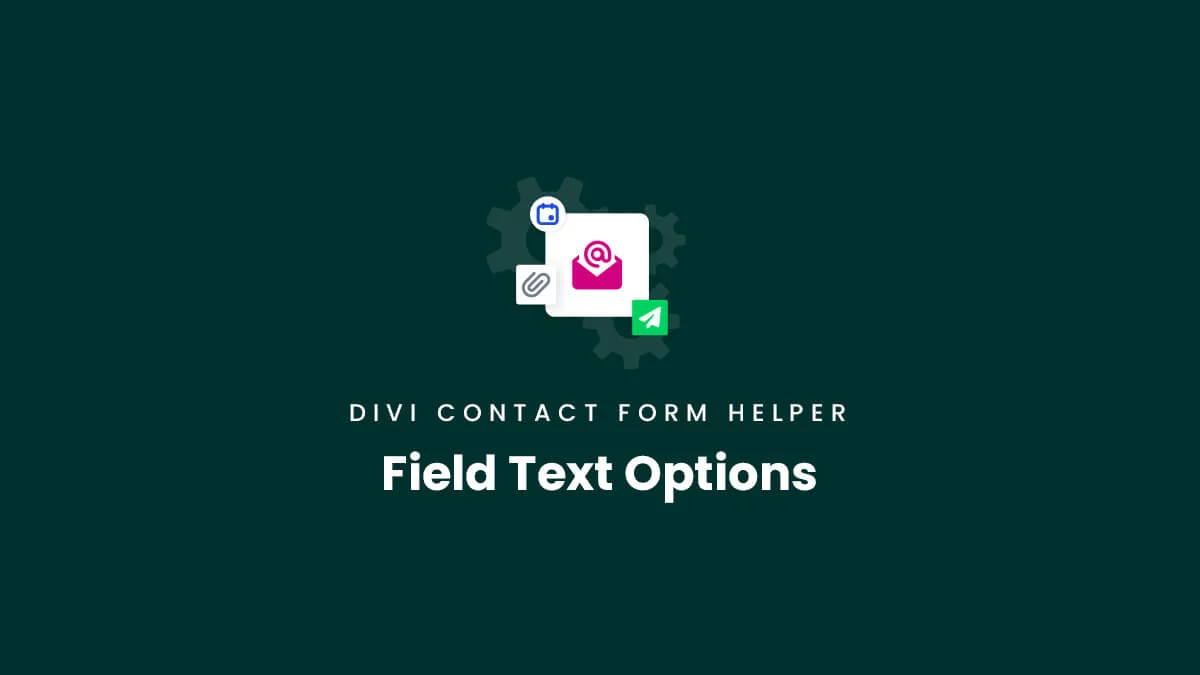 Field Text Options in the Divi Contact Form Helper Plugin by Pee Aye Creative