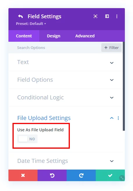 enable file upload settings in the Divi Contact Form Helper plugin enable file upload settings in the Divi Contact Form Helper plugin