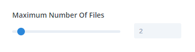 maximum number of files setting in the Divi Contact Form Helper plugin